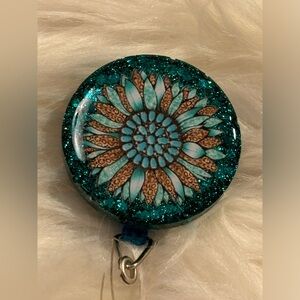 Hand crafted badge reel with alligator clip
